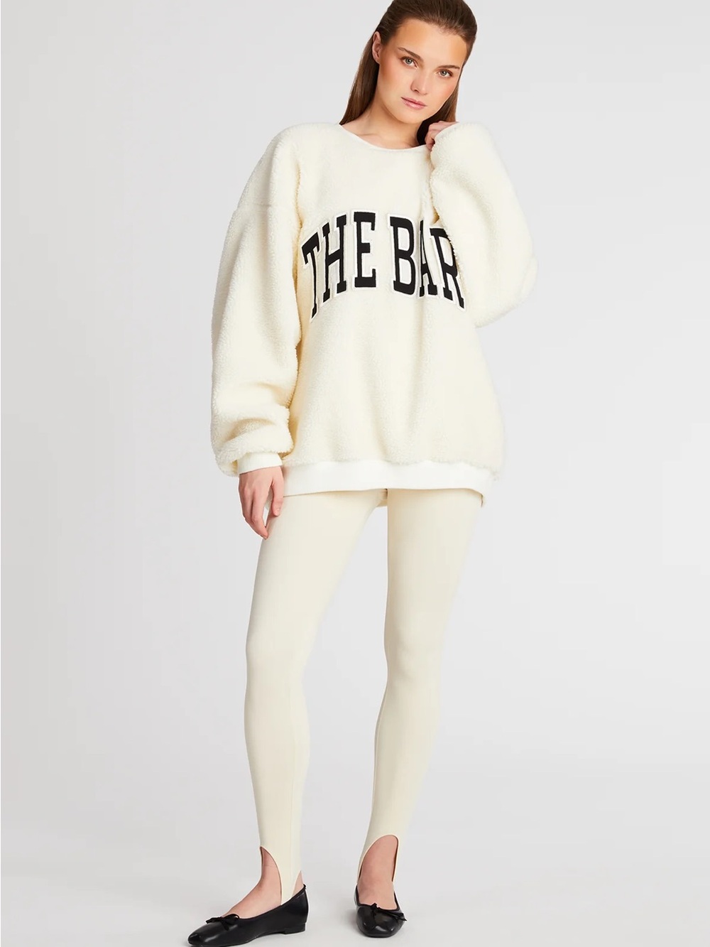 NWOT The Bar Stirrup Leggings in Cream